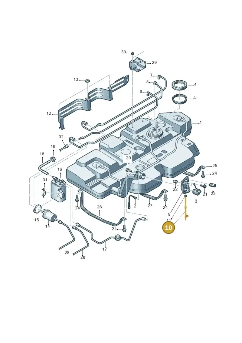 7H0201820 — Volkswagen Transp. caravelle (2011-2015) diagram 731201480, position 10