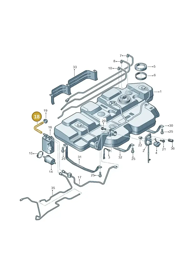 7H0201996 — Volkswagen Transp. caravelle (2009-2011) diagram 410201050, position 18