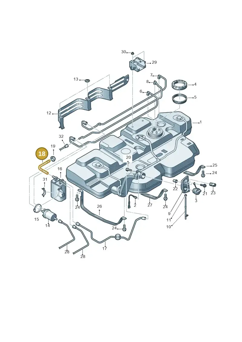 7H0201996 — Volkswagen Transp. caravelle (2011-2015) diagram 731201480, position 18