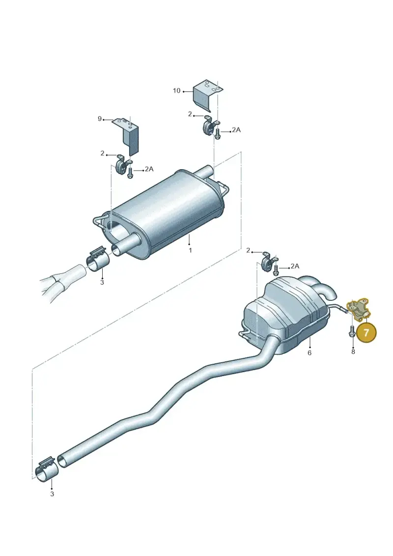 7H0253144B — Volkswagen Transp. caravelle (2008-2009) diagram 410253850, position 7