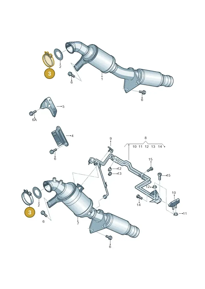 7H0253725A — Volkswagen Amarok twin cab (2009-2012) diagram 683253600, position 3