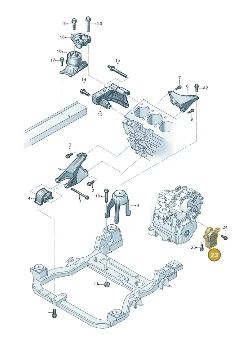 7H0399151G — Volkswagen Transp. caravelle (2011-2015) diagram 679199200, position 23