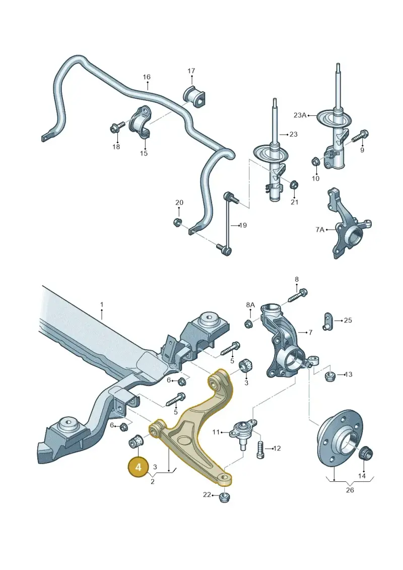 7H0407183 — Volkswagen Single-cab transp. (2015-2019) diagram 410407000, position 4