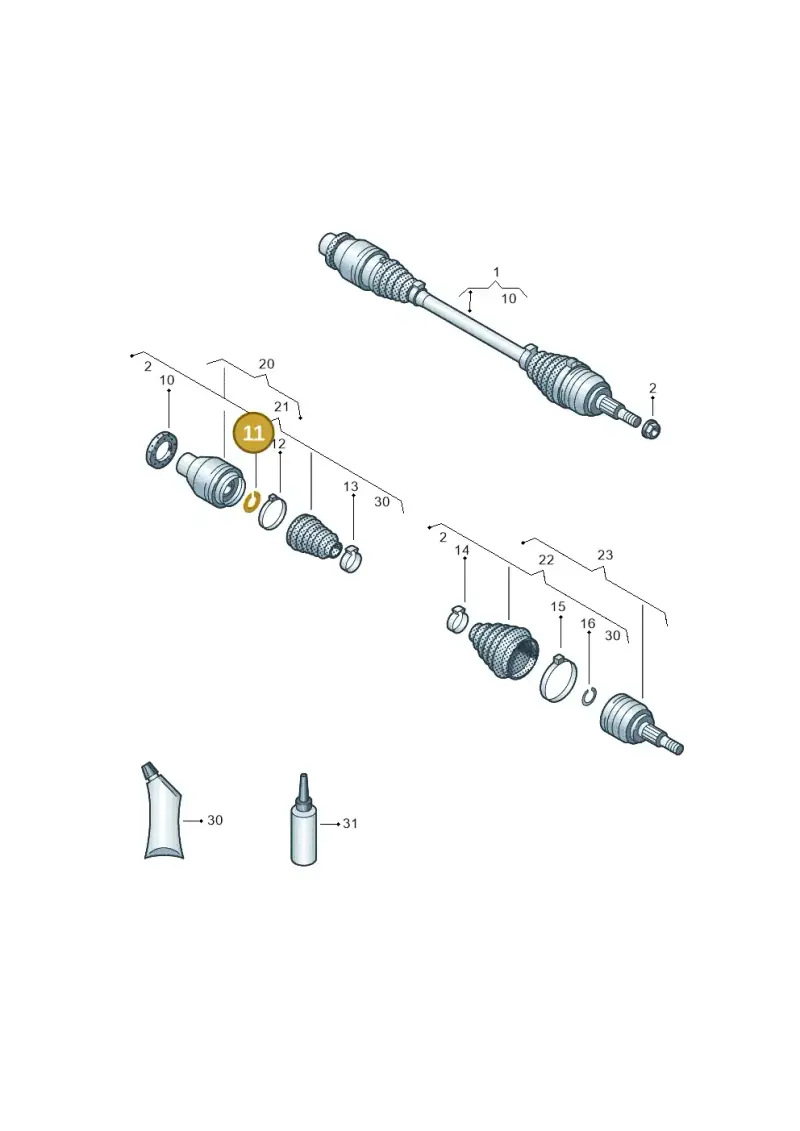 7H0407297 — Volkswagen Transp. caravelle (2011-2015) diagram 479407300, position 11