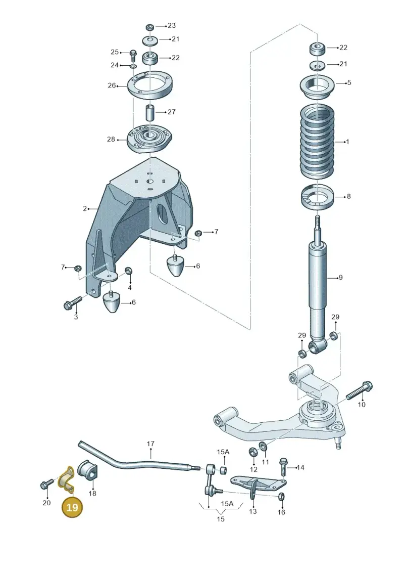 7H0411063A — Volkswagen Crafter 35 panel (2011-2016) diagram 722411000, position 19