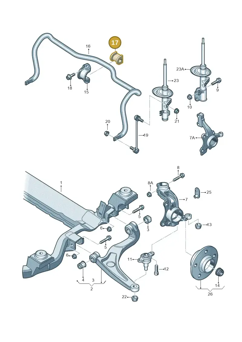 7H0411313 — Volkswagen Single-cab transp. (2015-2019) diagram 410407000, position 17