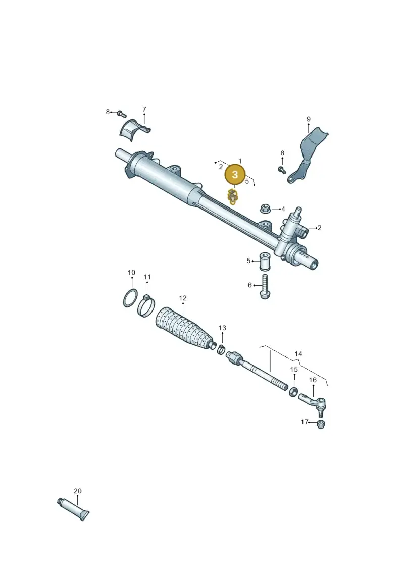 7H0422705 — Volkswagen Touareg BlueMotion (2014-2018) diagram 787422400, position 3
