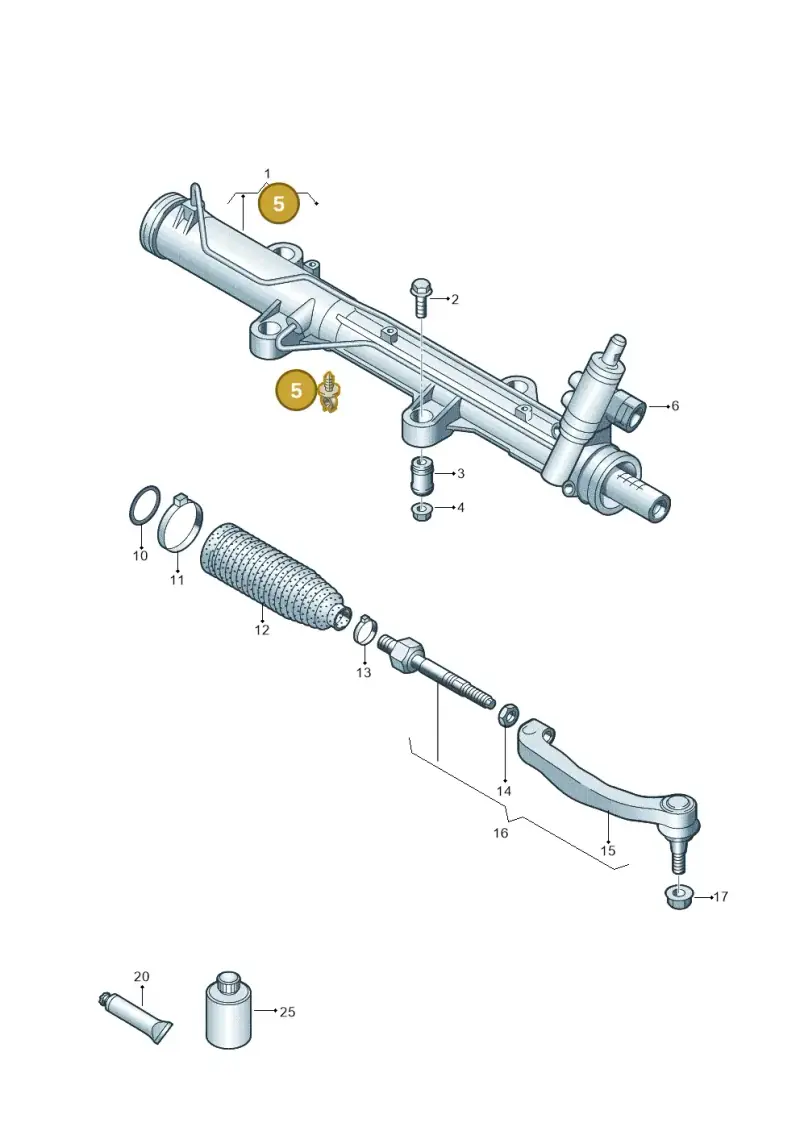 7H0422705 — Volkswagen Caravelle (2015-2019) diagram 861422050, position 5