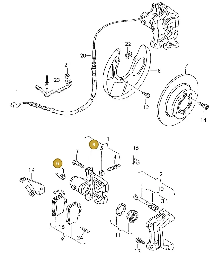 7H0615296 — Volkswagen Eurovan (1998-2003) diagram 220615650, position 6