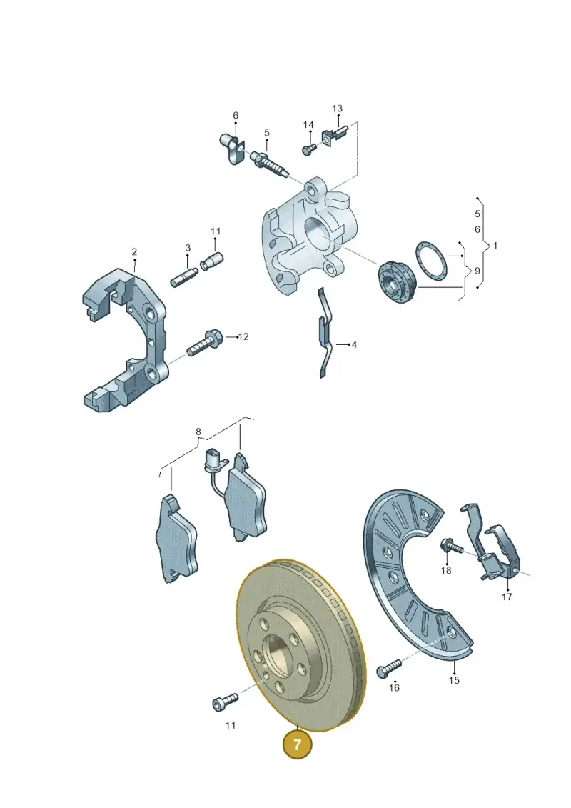 7H0615301D — Volkswagen Touareg                08> (2007-) diagram 616615400, position 7