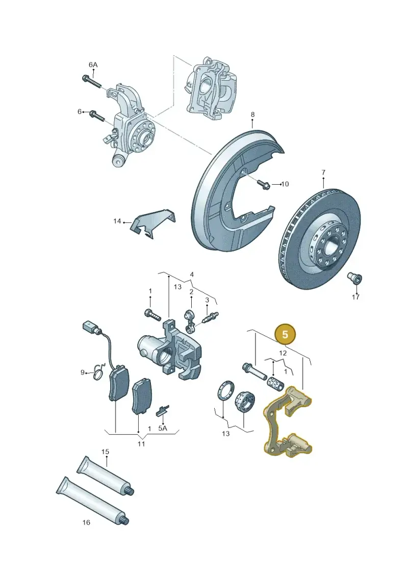 7H0615425A — Volkswagen Transport. multivan (2019-2024) diagram 258615600, position 5