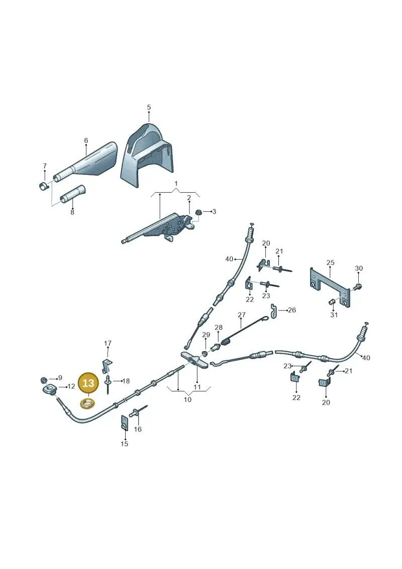 7H0711489A — Volkswagen Transport. multivan (2019-2024) diagram 410711500, position 13