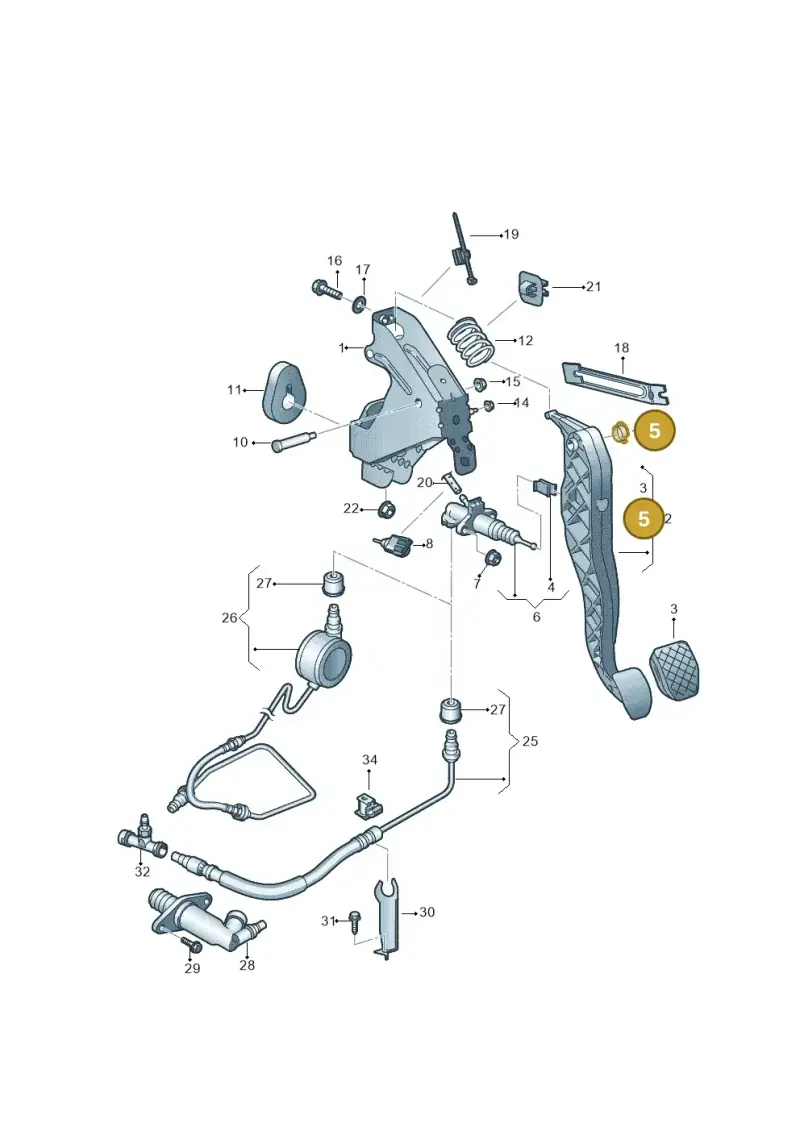 7H0721153 — Volkswagen Caravelle (2015-2019) diagram 861721250, position 5