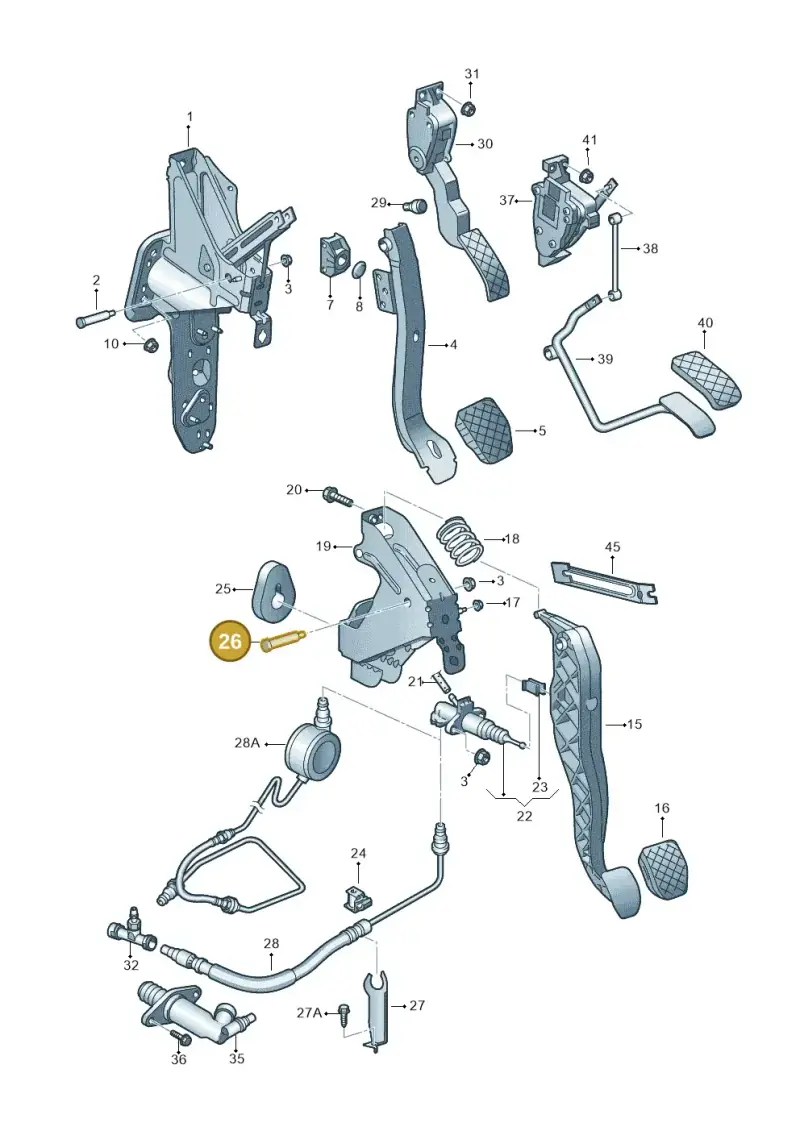 7H0721429A — Volkswagen Transp. caravelle (2011-2015) diagram 410721250, position 26