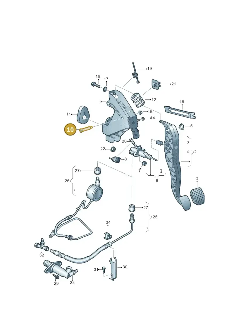 7H0721429A — Volkswagen Caravelle (2015-2019) diagram 861721250, position 10