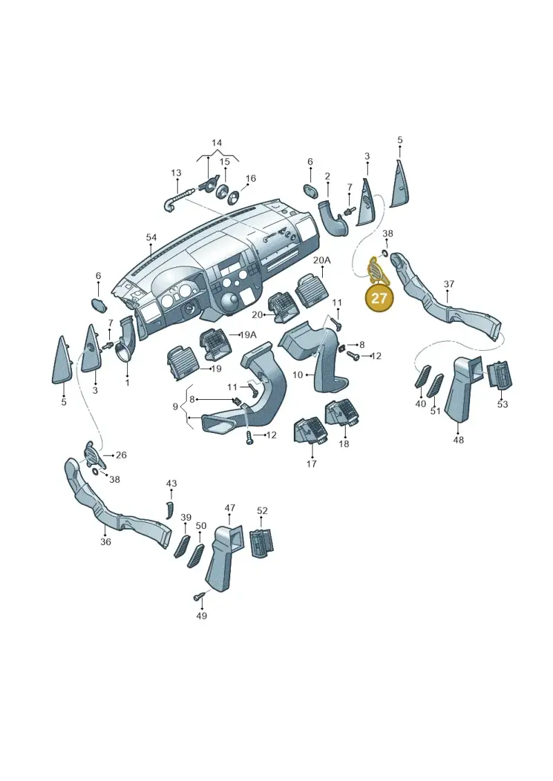 7H08155229B9 — Volkswagen Transp. caravelle (2011-2015) diagram 679819050, position 27