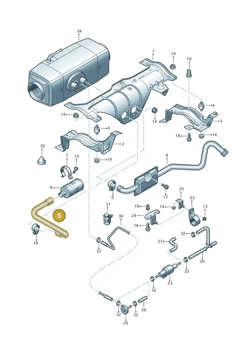 7H0815857A — Volkswagen Transp. caravelle (2011-2015) diagram 410819480, position 5
