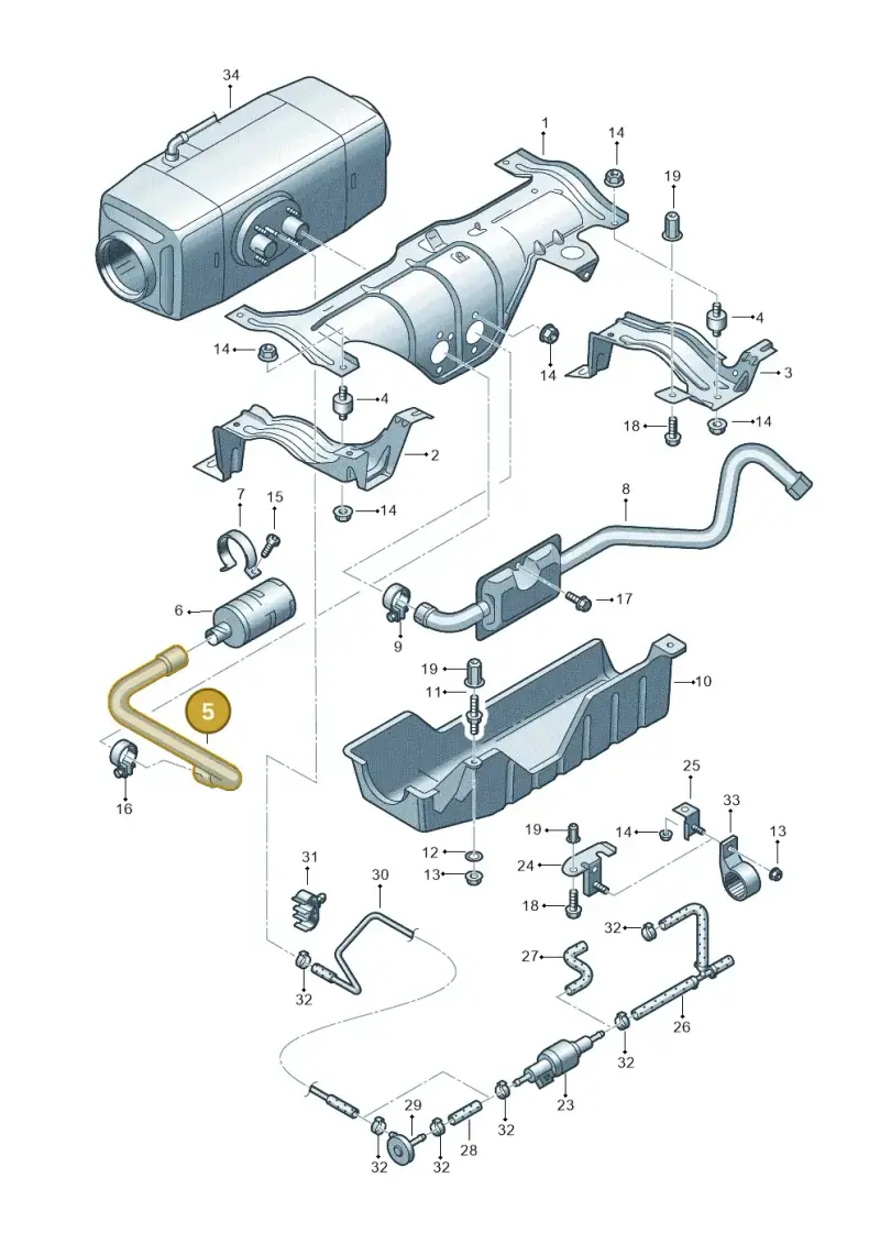 7H0815857A — Volkswagen Transp. dropside (2011-2015) diagram 411819480, position 5