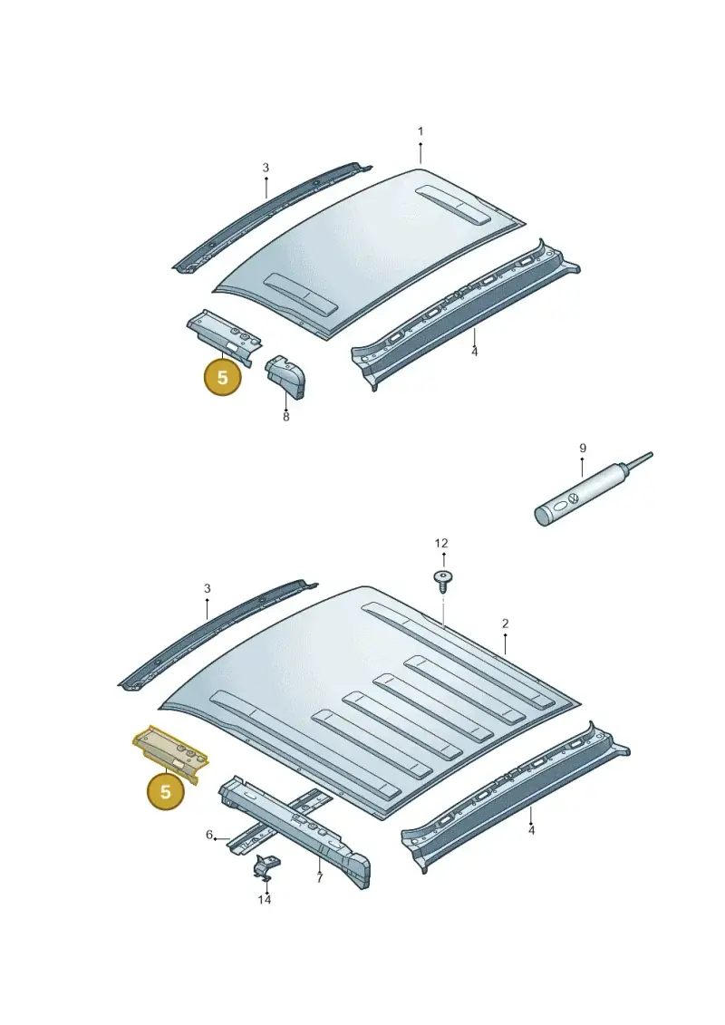7H0817316B — Volkswagen Single-cab transp. (2019-2024) diagram 411817300, position 5