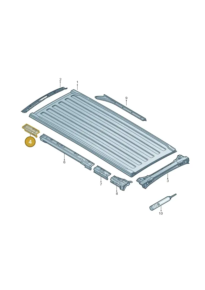 7H0817316B — Volkswagen California Camper (2015-2019) diagram 452817400, position 4