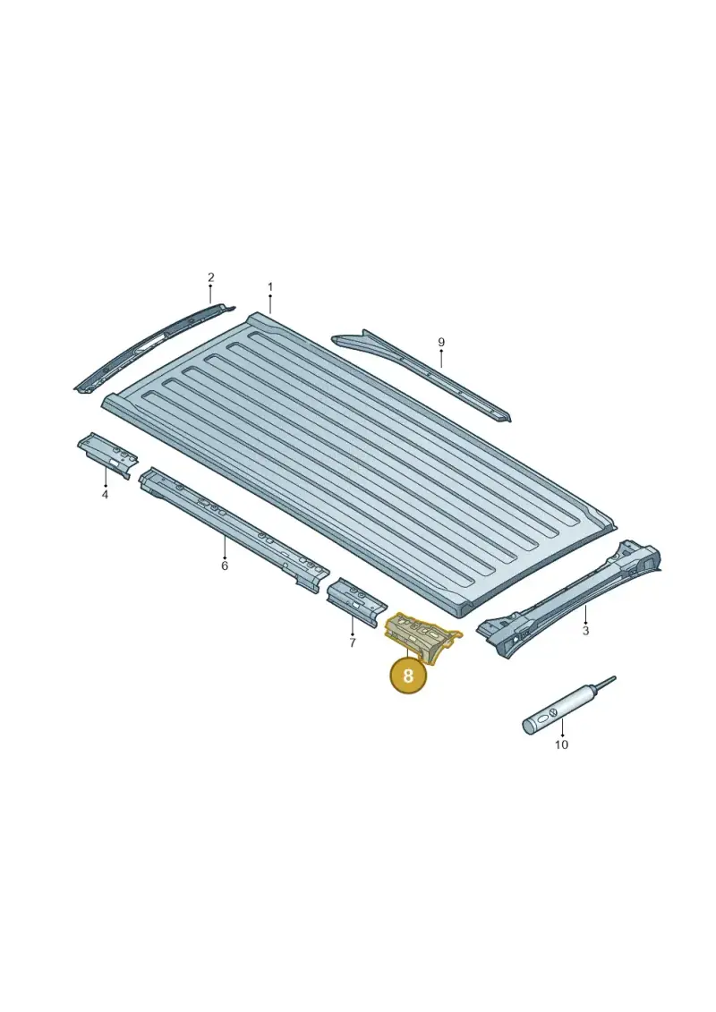 7H0817624 — Volkswagen California Camper (2015-2019) diagram 452817400, position 8
