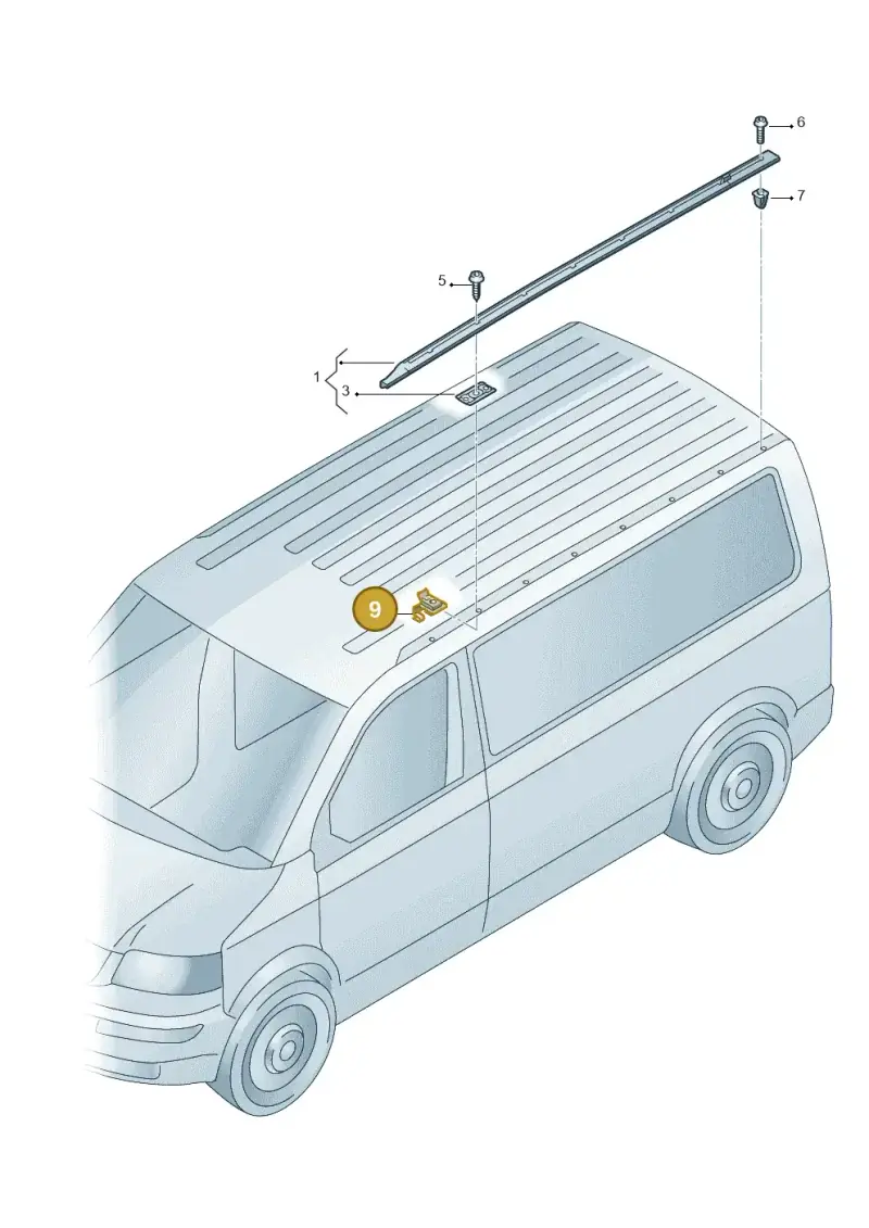 7H0817940A — Volkswagen Transport. multivan (2019-2024) diagram 410860050, position 9