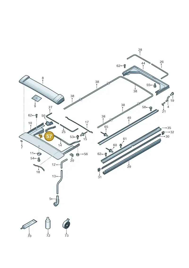 7H0817940A — Volkswagen California Camper (2015-2019) diagram 452875000, position 57