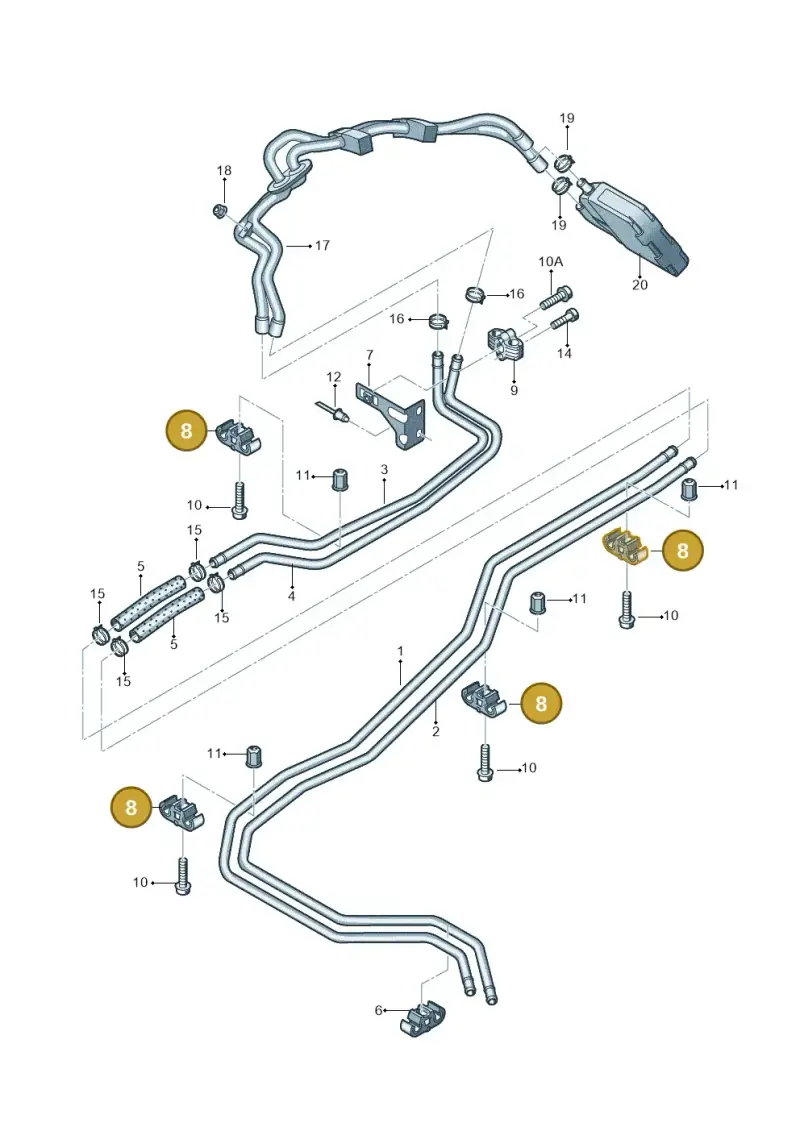 7H0819055 — Volkswagen Transport. multivan (2019-2024) diagram 679819650, position 8