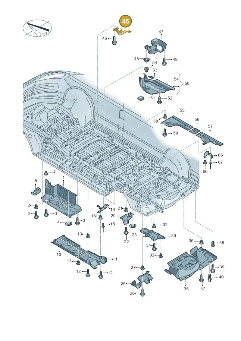 7H0819549 — Volkswagen Caravelle (2015-2019) diagram 861825000, position 45