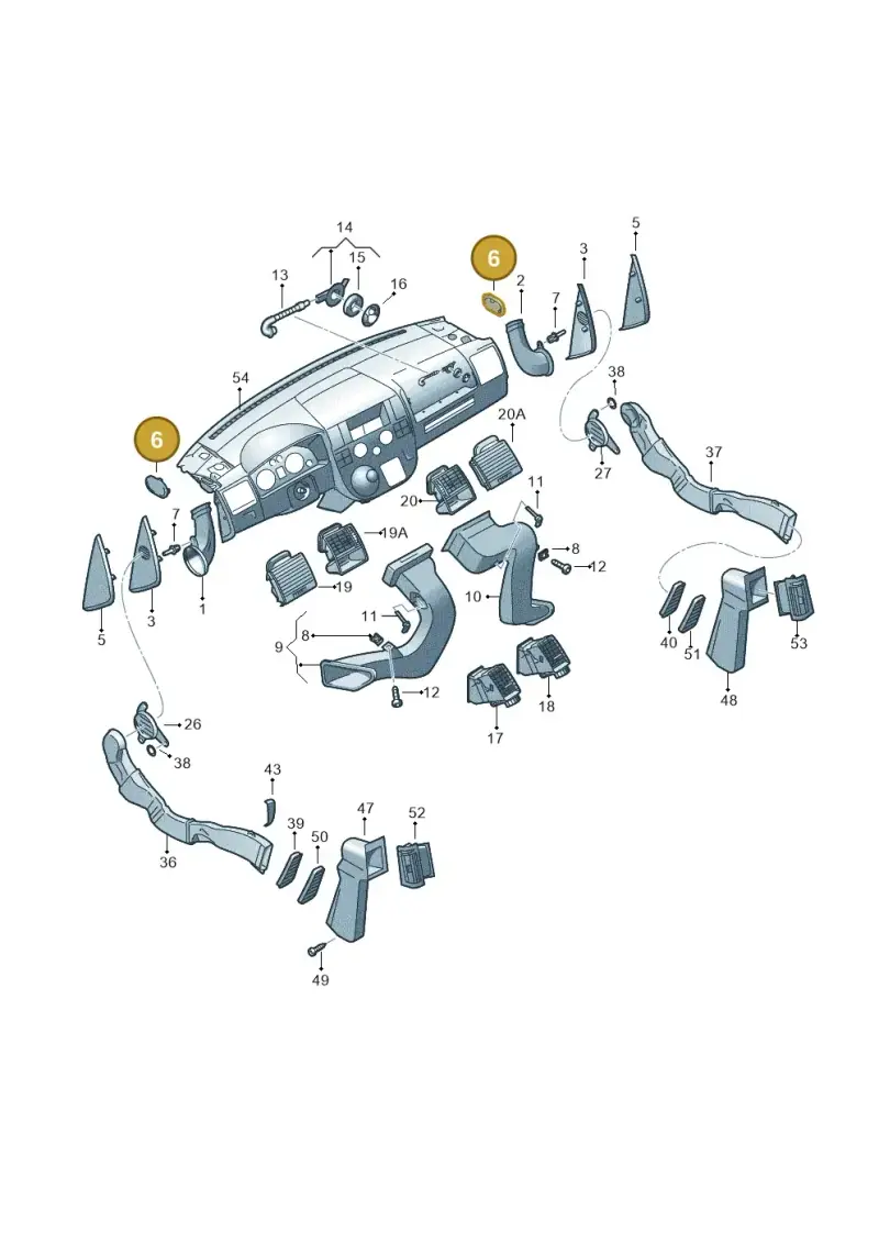 7H0819593 — Volkswagen Transp. caravelle (2011-2015) diagram 679819050, position 6