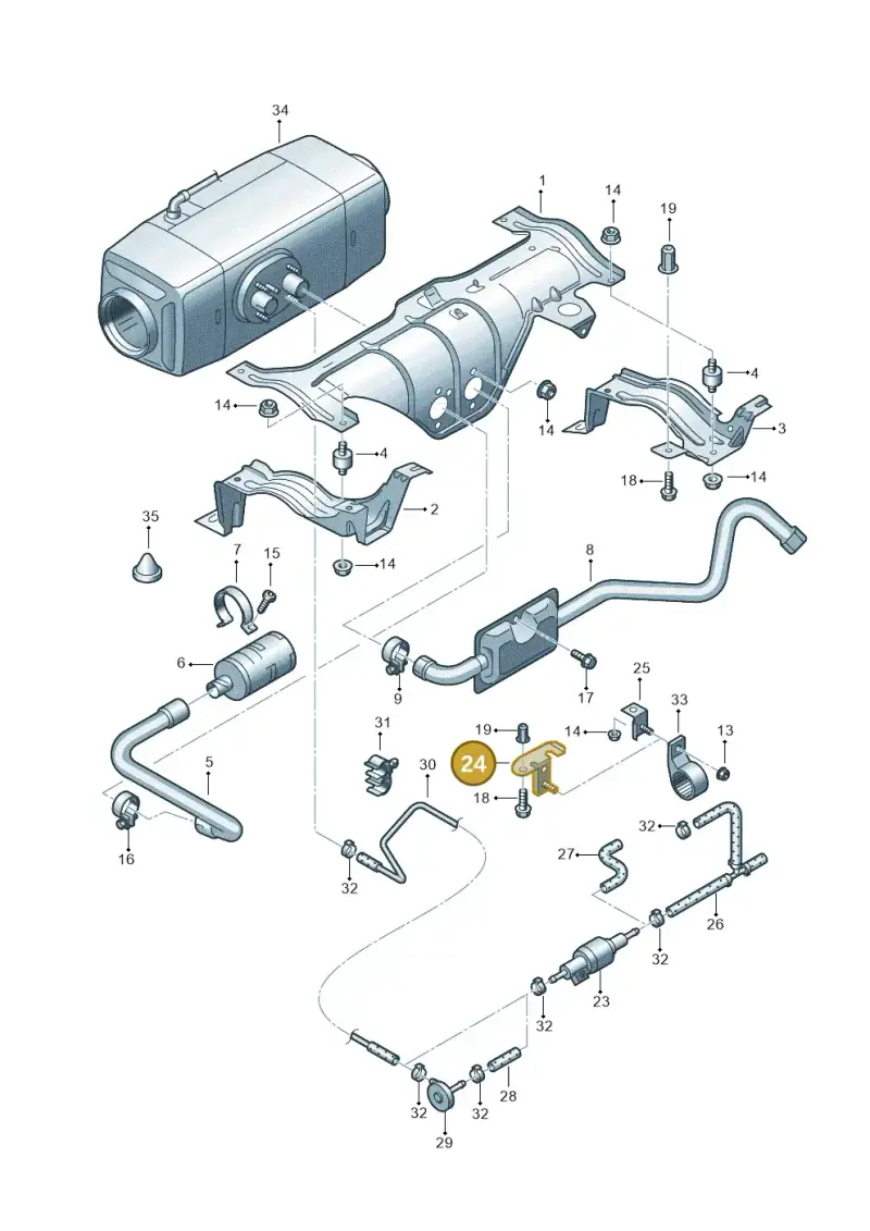7H0819595B — Volkswagen Transp. caravelle (2009-2011) diagram 410819480, position 24