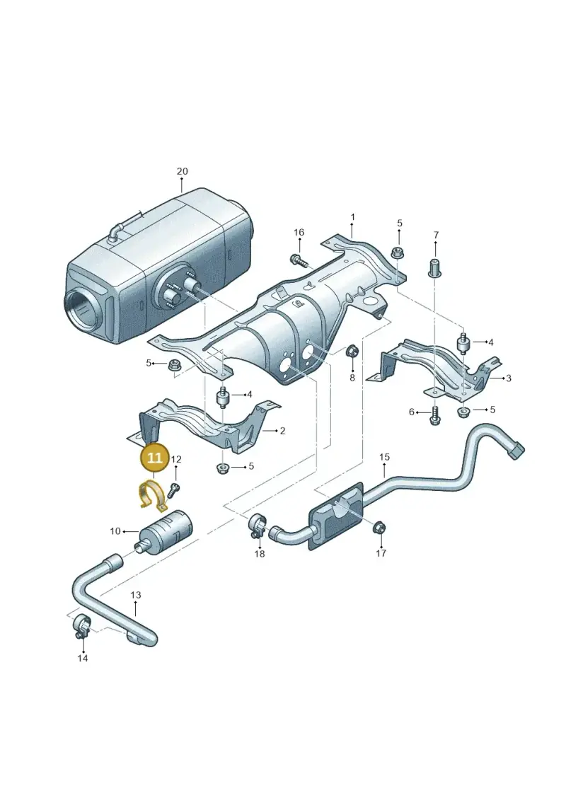 7H0819597 — Volkswagen Transport. multivan (2019-2024) diagram 861819550, position 11