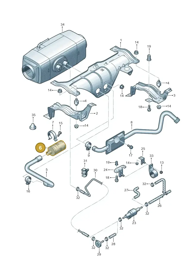 7H0819617A — Volkswagen Transp. caravelle (2011-2015) diagram 410819480, position 6