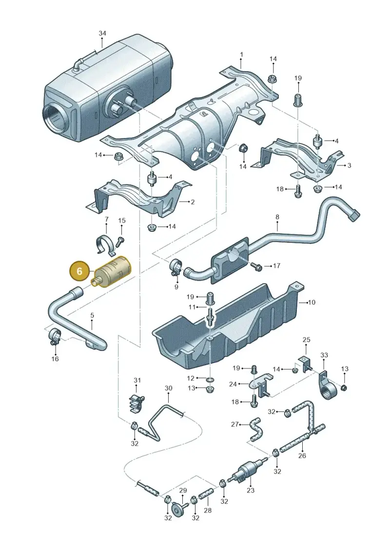 7H0819617A — Volkswagen Transp. dropside (2011-2015) diagram 411819480, position 6