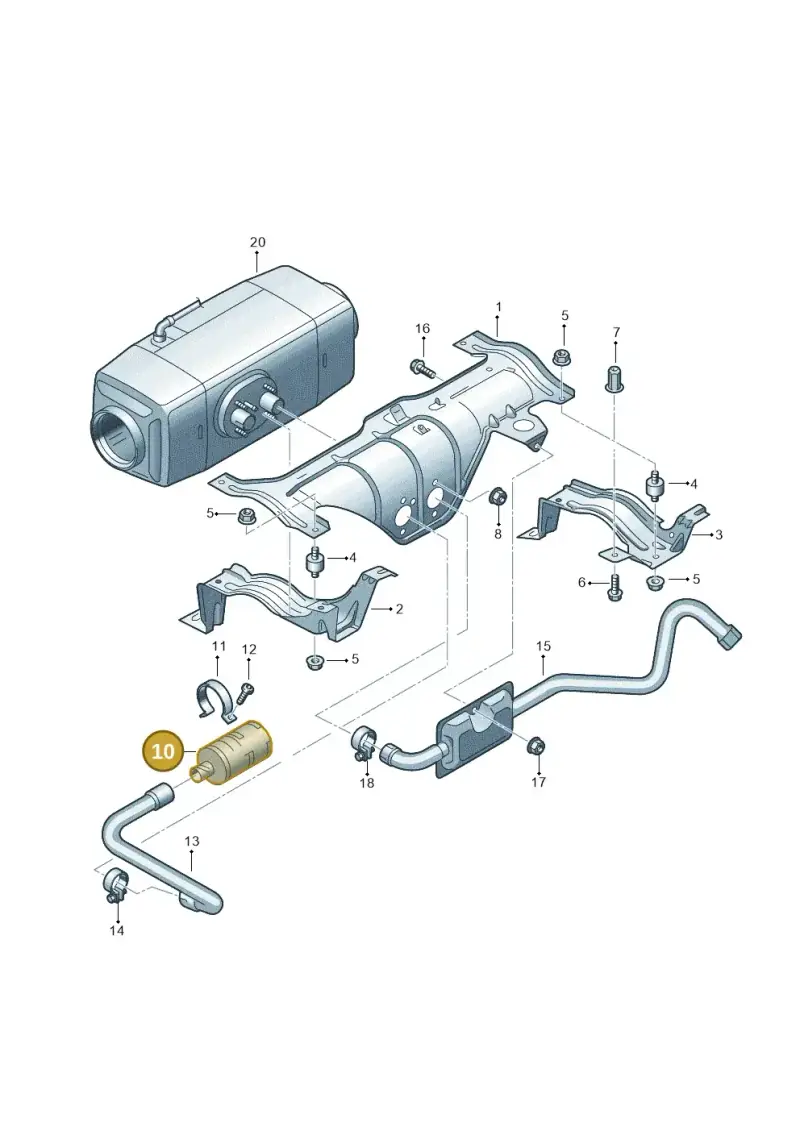 7H0819617A — Volkswagen Transport. multivan (2019-2024) diagram 861819550, position 10