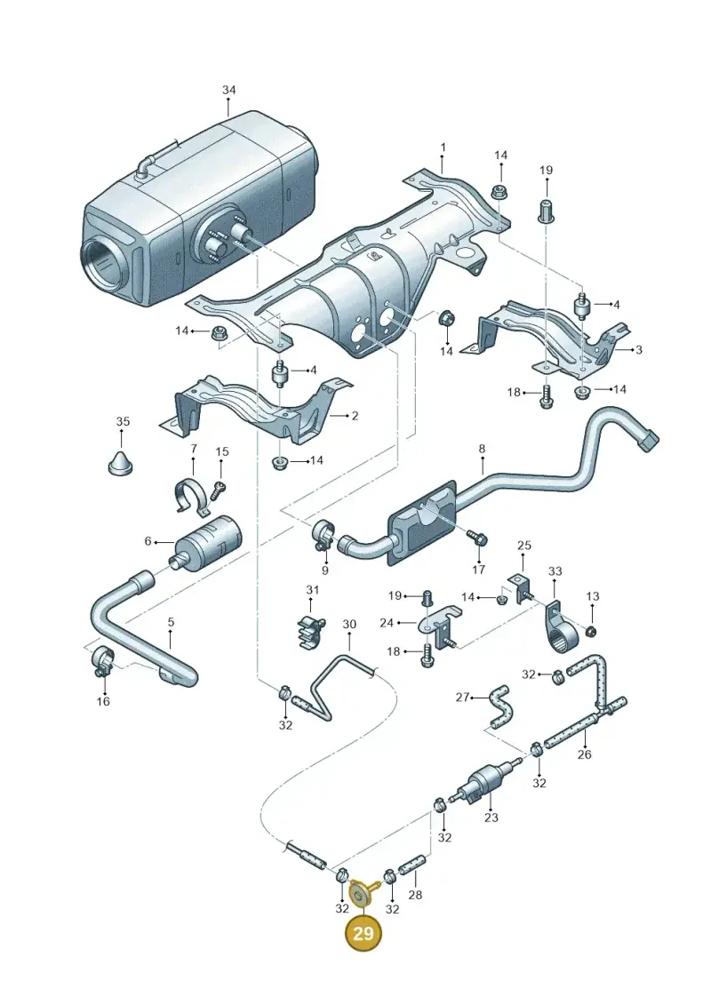 7H0819618 — Volkswagen Transp. caravelle (2009-2011) diagram 410819480, position 29