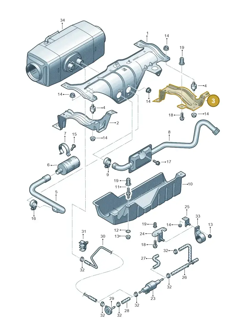 7H0819735 — Volkswagen Transp. dropside (2011-2015) diagram 411819480, position 3