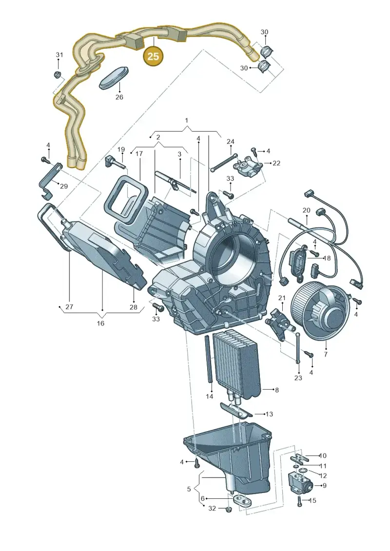7H0819886D — Volkswagen Transport. multivan (2019-2024) diagram 410820100, position 25