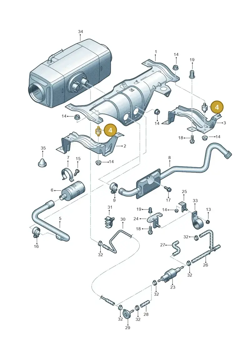 7H0819965A — Volkswagen Transp. caravelle (2011-2015) diagram 410819480, position 4