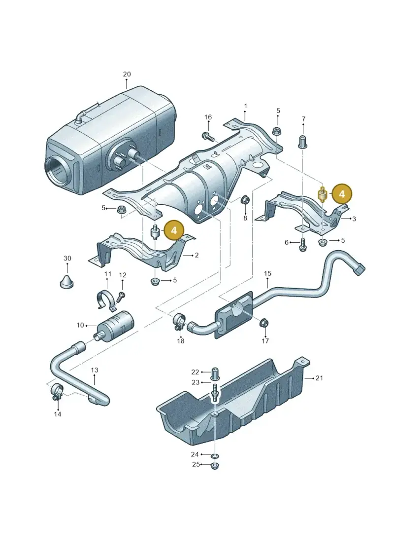 7H0819965A — Volkswagen Single-cab transp. (2019-2024) diagram 862819550, position 4