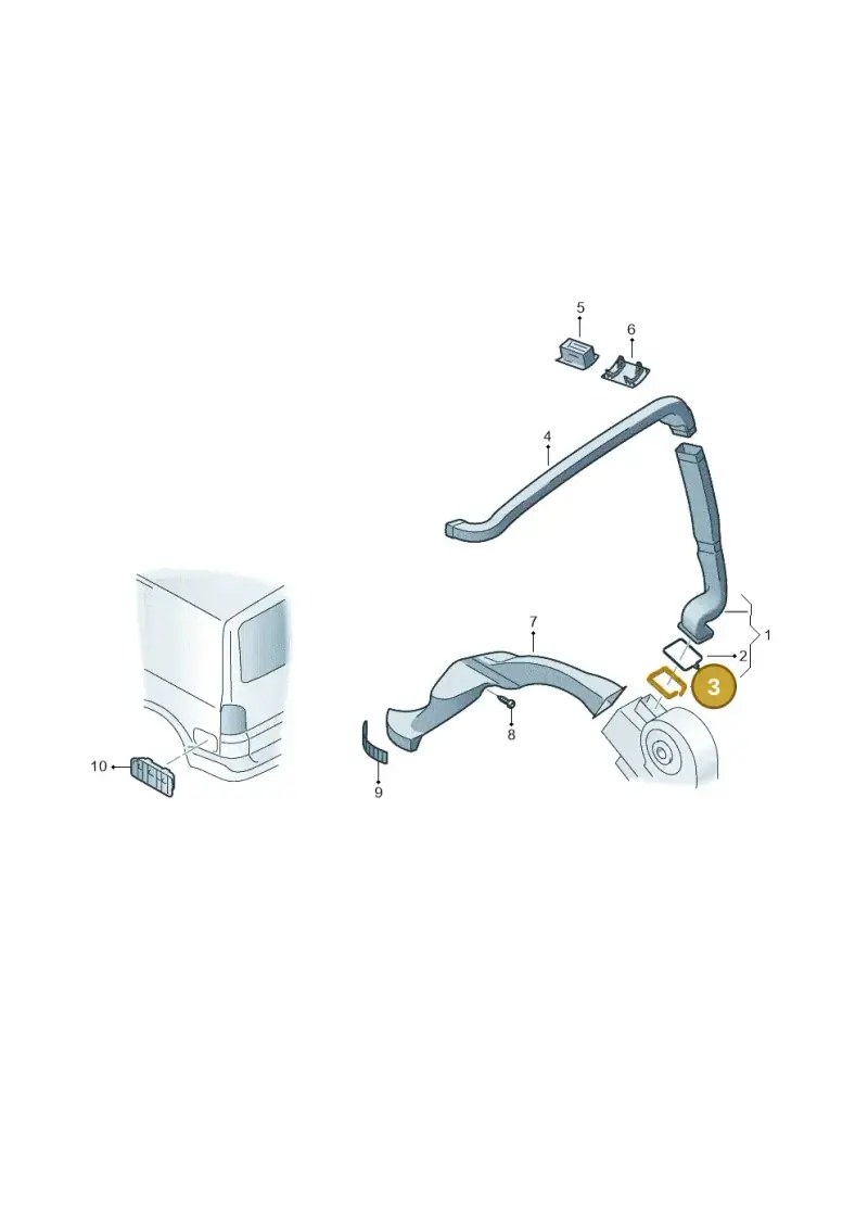 7H0820190 — Volkswagen California Camper (2015-2019) diagram 871819350, position 3