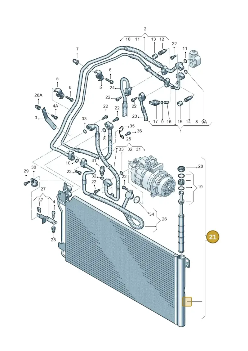 7H0820411E — Volkswagen TRANSPORTER/4MOTION    06 (2005-2006) diagram 410820200, position 21