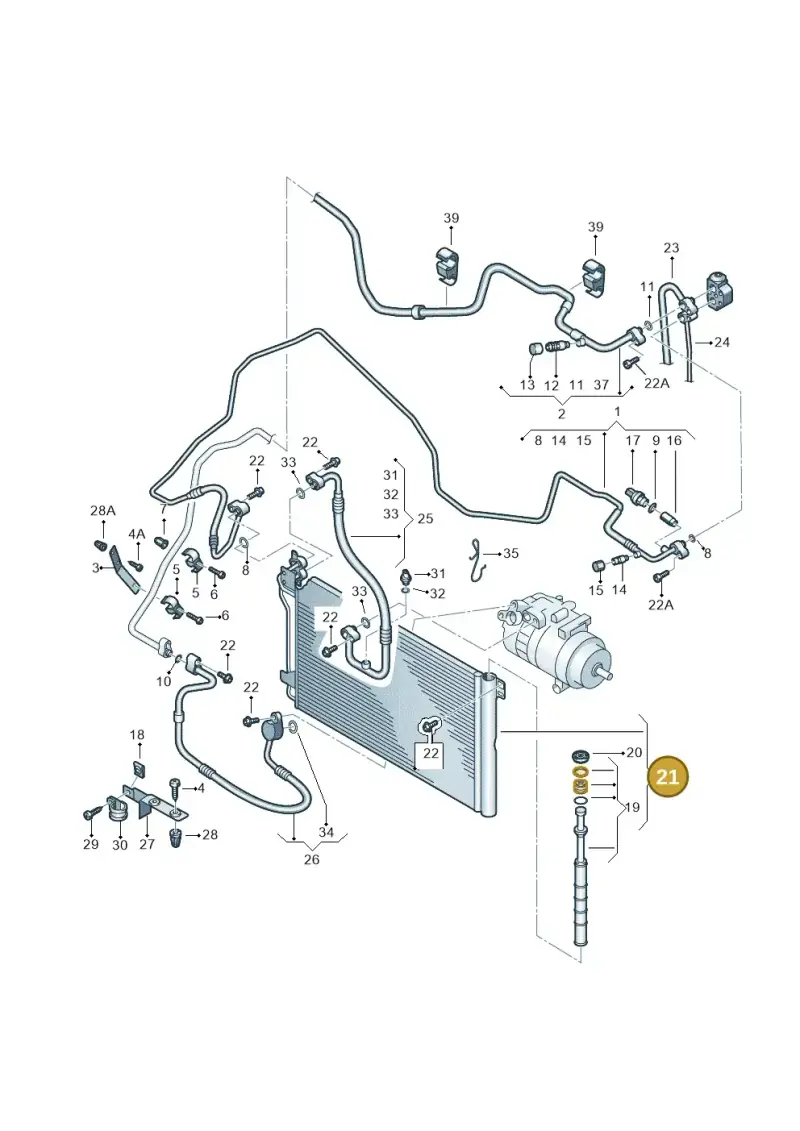 7H0820411E — Volkswagen Transp. caravelle (2008-2009) diagram 479820260, position 21