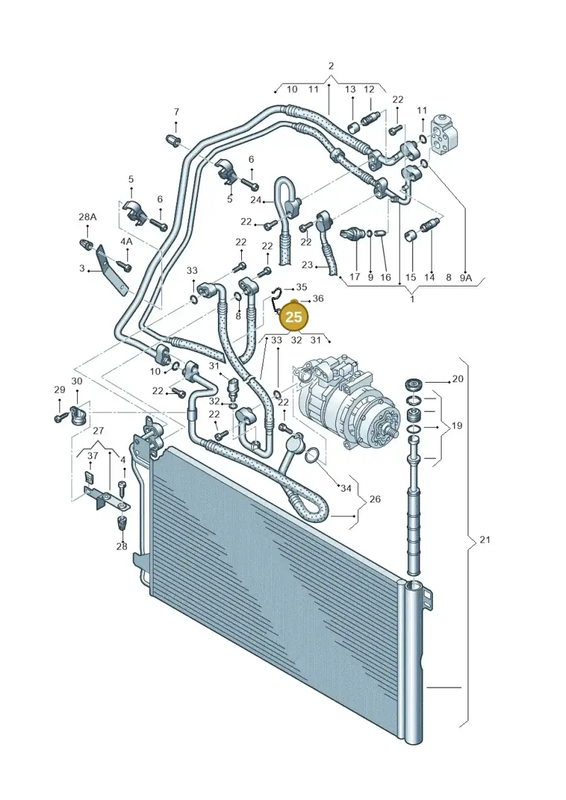 7H0820721AE — Volkswagen TRANSPORTER/4MOTION    06 (2005-2006) diagram 410820200, position 25