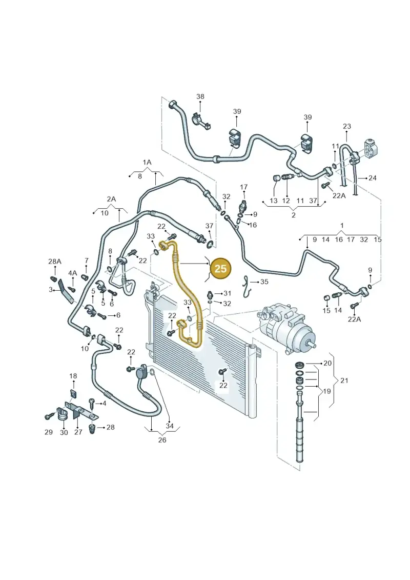 7H0820721AE — Volkswagen TRANSPORTER/4MOTION    06 (2005-2006) diagram 410820250, position 25