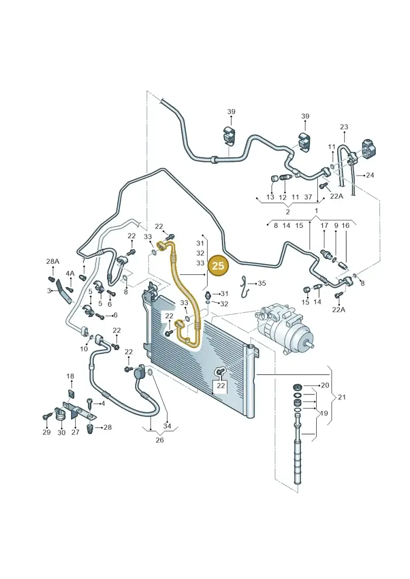 7H0820721AE — Volkswagen Transp. caravelle (2008-2009) diagram 479820260, position 25