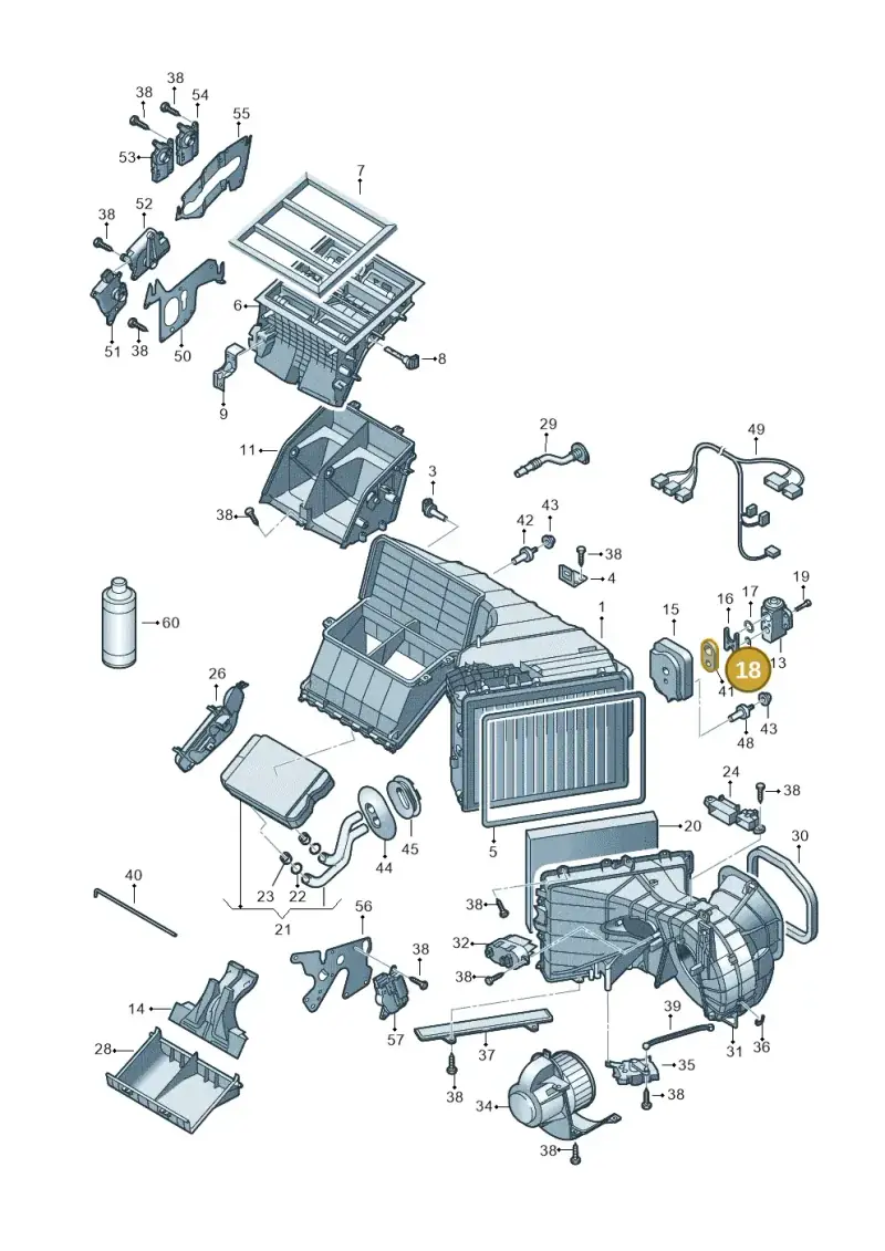 7H0820749 — Volkswagen Amarok twin cab (2016-2022) diagram 683820020, position 18