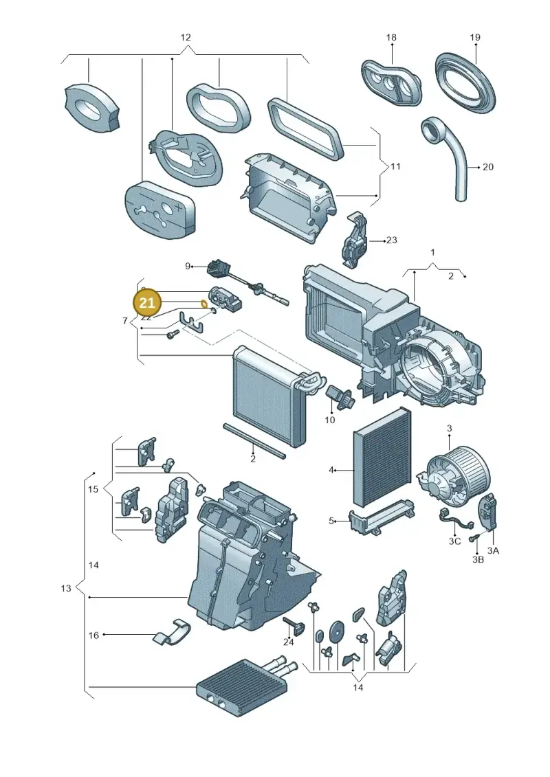 7H0820749 — Volkswagen E-up! (2016-2023) diagram 772820220, position 21