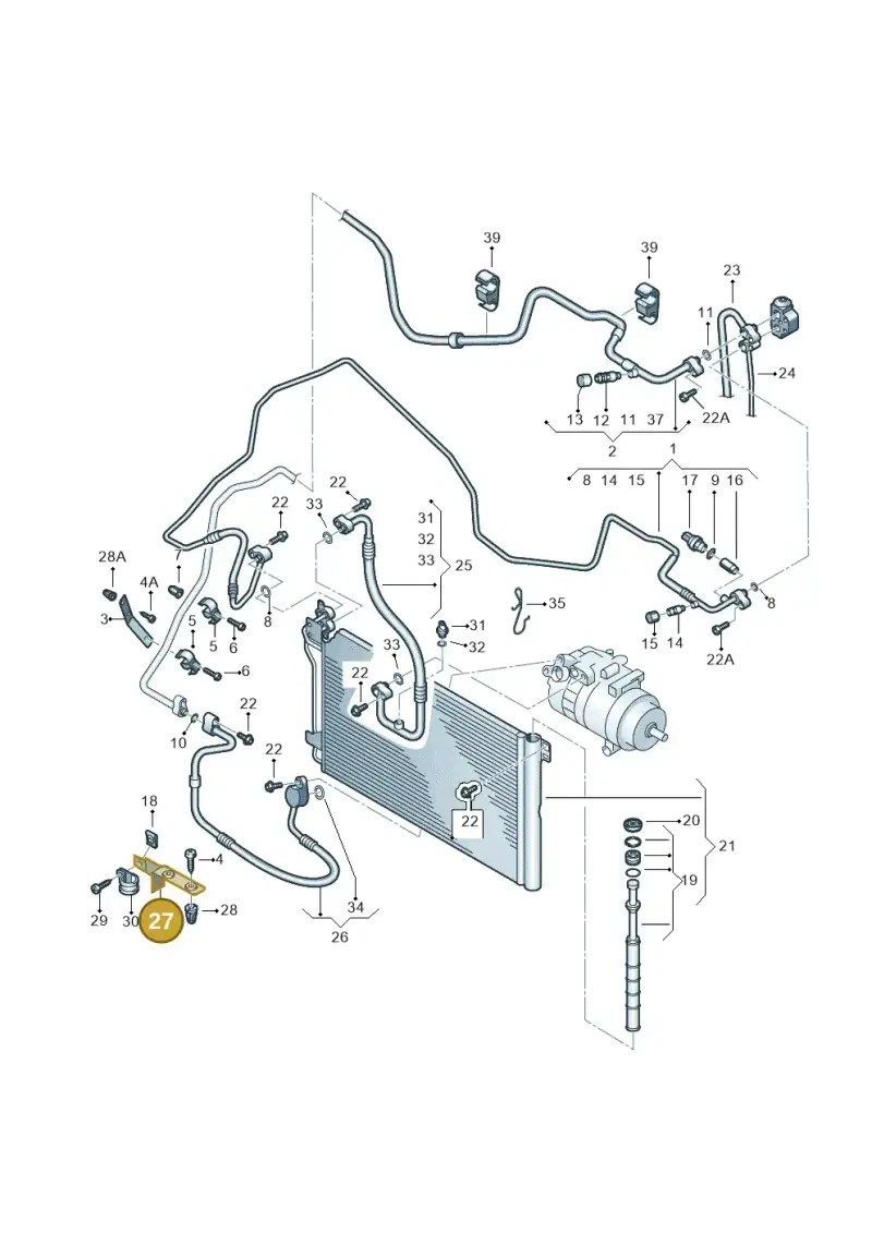 7H0820770C — Volkswagen Transp. caravelle (2011-2015) diagram 479820260, position 27