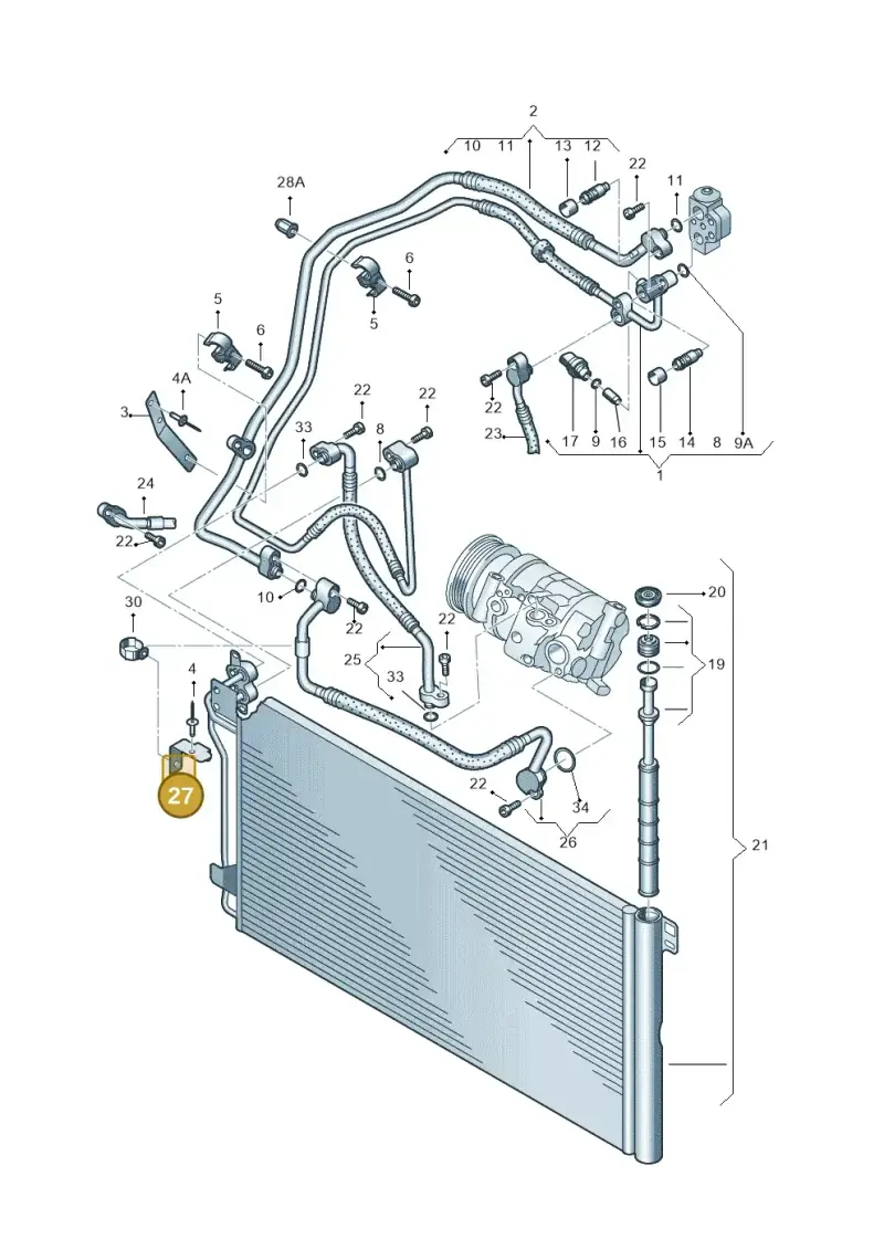 7H0820770C — Volkswagen Transp. caravelle (2011-2015) diagram 679820200, position 27